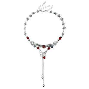 Chic Butterfly Accent Fringe Necklace Sturdy Alloy Lightweight Design Ideal For Streetwear And Dress Occasions