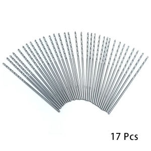 17 cái/bộ Dụng cụ chỉnh hình Mũi khoan thép không gỉ 0.8mm-4.8mm Mũi khoan tự động tiệt trùng Dụng cụ y tế cho thú cưng dài 115mm