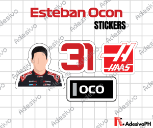 Esteban Ocon 2025 Sticker Pack or Individual Stickers / GLOSSY SET / MATTE SET / HOLOGRAPHIC RAINBOW SET / Waterproof / Scratchproof