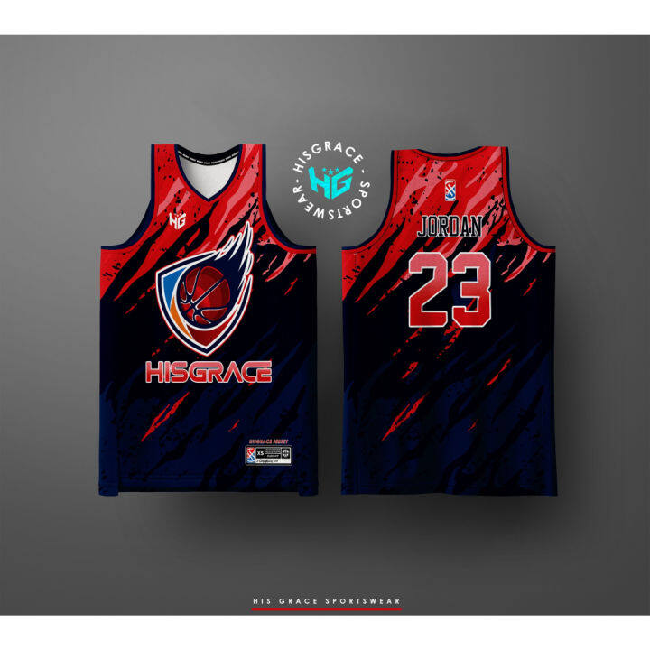 208 HG BASKETBALL CONCEPT JERSEY BLUE RED FULL SUBLIMATION JERSEY FREE ...