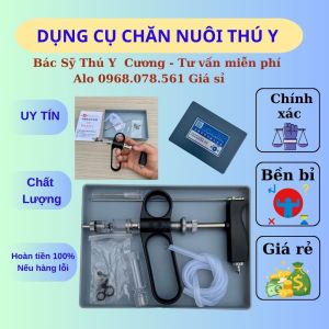 XI LANH TỰ ĐỘNG 2CC XILANH THÚ Y TIÊM GIA SÚC GIA CẦM (kèm phụ kiện thay thế)