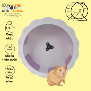Wheel gỗ hamster size từ 13cm - 21cm (không bao gồm chân đế)
