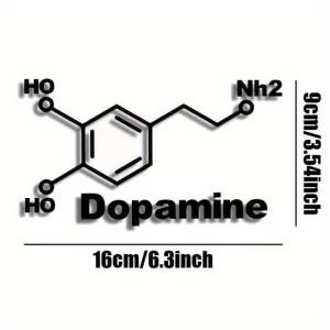 sapid Dopamine Molecule Chemistry GraphicDecal/Self-Adhesive Vehicle Sticker/Waterproof Auto Window Bumper Exterior Decor H9K5Q