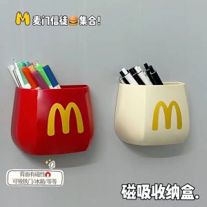 Magnetic Storage Box Mask Refrigerator Household Desktop Cute Ornaments Makeup Brush Student Multifunctional Pen Holder