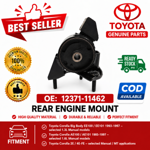12371-11462 Rear Engine Mount for Toyota Corolla Big Body EE100 1993-1995 1.3 2E M/T Support