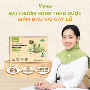 Đai Chườm Thảo Dược Vai Gáy Cổ Làm Nóng Bằng Điện Hapaku Túi Chườm Nóng Thảo Mộc Giảm Đau Mỏi Vai