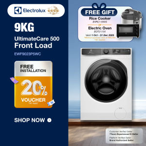[𝐅𝐫𝐞𝐞 𝐈𝐧𝐬𝐭𝐚𝐥𝐥𝐚𝐭𝐢𝐨𝐧] Electrolux 9kg Ultimate Care 500 Front Load Washing Machine EWF9023P5WC