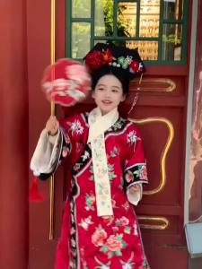 Girls Court Style Hanfu Qing Dynasty Princess 2024 New childrens ancient-style cheongsam super fairy set complete set