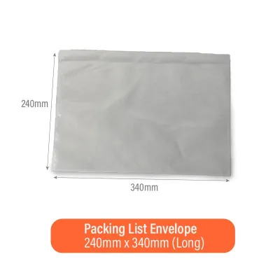 Clear Packing List Envelopes Durable Self-Adhesive Transparent Thick Material