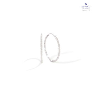 Xuping Anting Gipsy Ukir Kasual Motif Serong Silver Perak