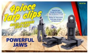 🌹READY STOCK🌹 SEDY TARP CLIPS Awning Clamp Tarp Clips Snap Hangers Tent Camping Survival Tighten Tool Klip Serbaguna 4pc