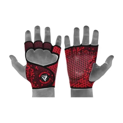 RDX Weightlifting Grip/ Gym Gloves- Short Strap w 3 Months Warranty (Non Slip Neoprene Ventilated Gym Barehand Gripper)