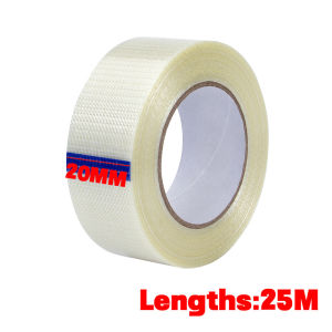Strong Fiberglass Adhesive Tape Heavy-duty Wear-resistant Mesh Fiber Tape Transparent Single Side Adhesive Seal Packaging Fixed