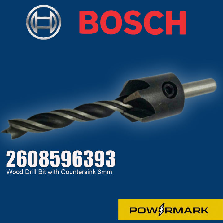 BOSCH 2608596393 Wood Drill Bit with Countersink 6mm [POWERMARK BAC