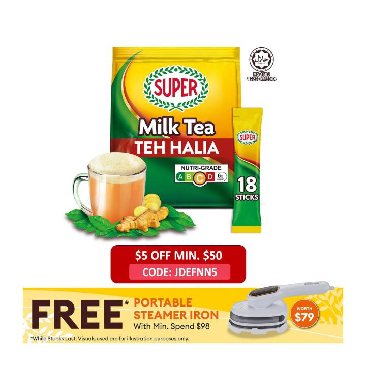 Super Teh Halia Instant 3 In 1 Ginger Milk Tea 18 Sticks