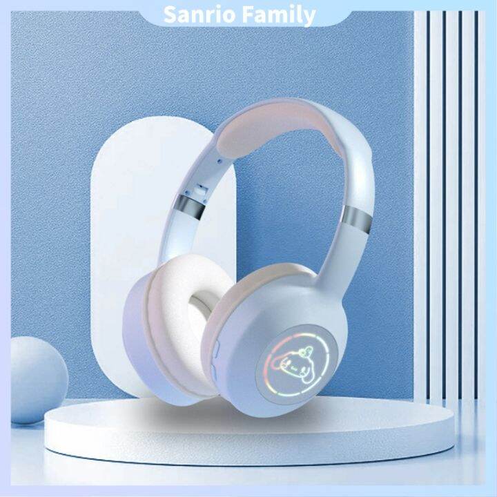 Sanrio Bluetooth Headphone Wireless Headsets Anime kartun Stereo Kuromi ...