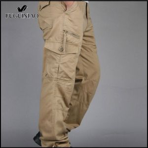Fuguiniao người đàn ông của Camo chiến đấu quần làm việc cotton nhiều túi giản dị quân sự Quần túi hộp