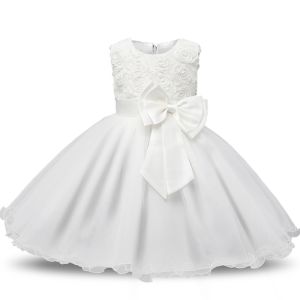 Dress for Baby Girls Flower Tutu Gown Kids Christening Birthday Formal Tutu Lace Dresses 2-9Y