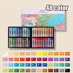 48 Colors Soft Oil Pastels Set for Art Painting Drawing Blending Oil Crayons Pastels Art Supplies