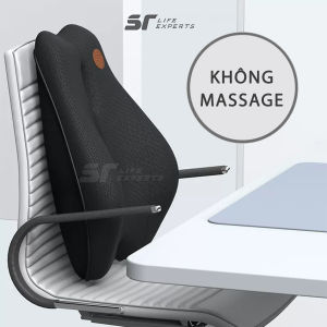 Gối Tựa Lưng Tích Hợp Massage Đệm Lưng Chống Gù Giảm Đau Cột Sống Dùng Cho Văn Phòng ô tô - Sairui