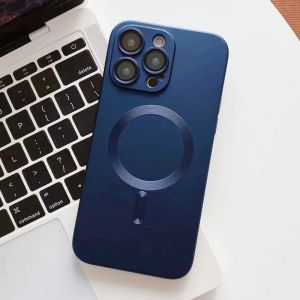Soft Case Matte Magnetik Support Magsafe Wireless Charging Phone Case Silikon With Ring Lensa Kamera Kompatibel Untuk Iphone 15 Iphone 15 Plus Iphone 15 Pro Iphone 15 Pro Max Iphone 16 Iphone 16 Plus Iphone 16 Pro Iphone 16 Pro Max
