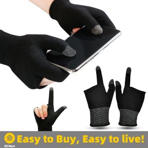 Non-Scratch Gaming Finger Thumb Gaming Glove Fingertips for PUBG Game Controll Sweatproof Sensitive Touch Screen Gaming Full Finger Thumb Sleeve Gloves