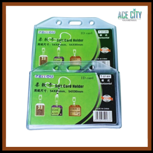 ID Card Karet T-014H Transparan / Frame ID Card Karet Horizontal