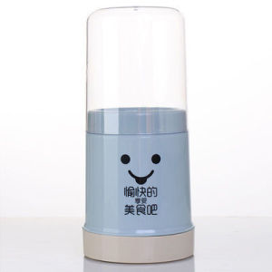 Dustproof Chopstick Holder，Durable Detachable Plastic Simple and Eco-Friendly Easy to Clean Flatware Cylinder Rack Drain Spoon Fork with Transparent Cover for Household Kitchen Tableware Storage Box