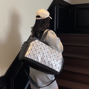 Spacious Travel Bags With Reflective Finish Multiple Pockets And Adjustable Shoulder Strap Wet Dry Separation