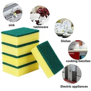Spons Busa Cuci Piring Sabut Hijau Sponge 2 Sisi Ajaib Hijau Kuning Murah Serbaguna Kualitas PREMIUM