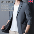 Men's Suit Jacket Korean-Style Male Blazers Spring Autumn Coat Lightweight Casual No Ironing. 