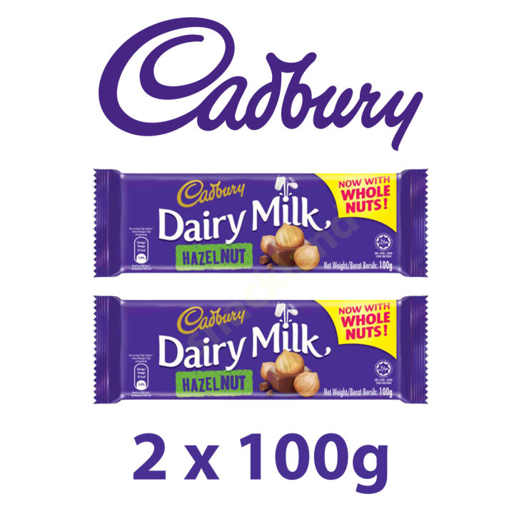 Cadbury Dairy Milk Hazelnut (90g x 2) Lazada