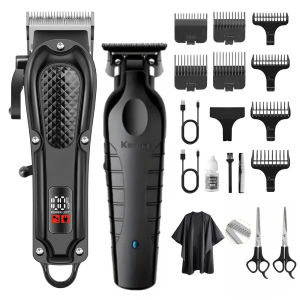Kemei มืออาชีพตัดผมไฟฟ้า ตัดเครอ ตัดผมชาร์จได้สำหรับผู้ชาย รุ่น KM-2299 ปัตตาเลี่ยนไร้สาย รับประกัน5ปี