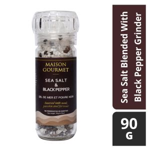 Maison Gourmet Ancient Sea Salt Grinder Blended with Black Pepper 90 g