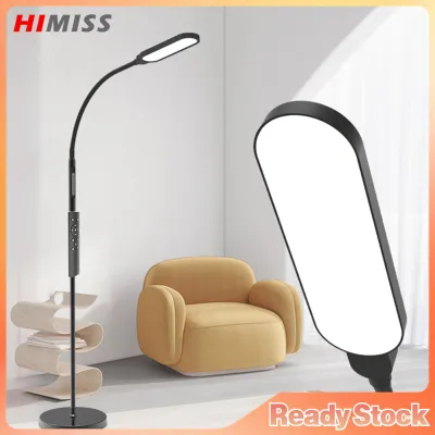 LED Floor Lamp 3000K-6000K Stepless Dimmable 15W Super Bright Floor Lamp With Remote And Touch Control Adjustable Gooseneck Reading Floor Light For Home