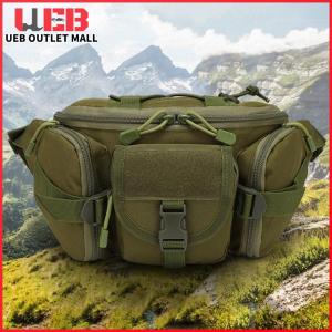 UEB Multipurpose Utility Pouch Nylon Portable Fishing Tackle Waist Bag Waterproof Large Capacity for Camping Hiking Traveling Running