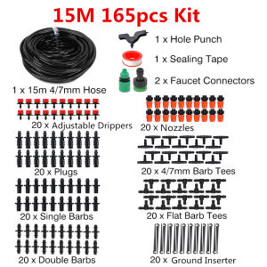 10/15/20/25/30M DIY Garden Micro Drip Irrigation System Plant Flower Watering Kit