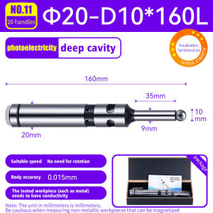 High Precision Optical Edge Finder Electronic Light Electronic Instrument with Buzzing Sound Edge Finder Cnc Machine Deep Hole Measuring Tool