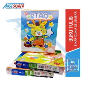 Buku Tulis Sekolah Sinar Dunia [Isi 38 Lembar/ 10 Buku] / Write Book Sidu [1 Pack]