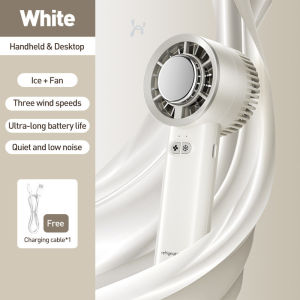 NOXIER Mini Handheld Fan USB Rechargeable Turbo Fan 3 Wind Speeds Ice Cooling Wind Electric Fan