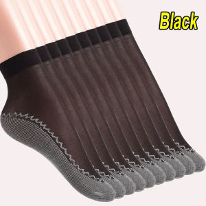 10/5/1Pairs Women Summer Short Ankle Socks Transparent Invisible Socks Anti-slip Ultra-thin Silk Socks
