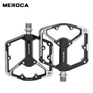MEROCA Mountain Bike Pedal 3 Sealed Bearings Aluminum Alloy Platform Pedals for MTB Road Bike
