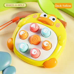 Orzbow Baby Mini Handheld Baby Toy – Press & Learn Whack-a-Mole Game Palm-Size Sensory Toy with Letters