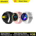 Awei H36 1.52 "HD Screen Smart Watch Blood Glucose Blood Pressure Monitoring with 100+Sport Modes Fitness Watch with IP68 Waterproof GPS Positioning Outdoor Watch Compatible with All Mobile Phones. 