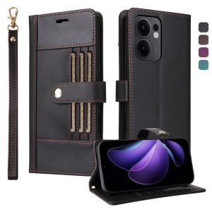 New Phone Case For OPPO Reno 14 13 Pro / Reno 14F 13F 12F Magnetic Leather Wallet Card Slot Flip Cover Casing