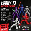 Action Figure Titan 13 Nova 13 3D Printed Multi Jointed Movable Poseable Collectible Toy Display. 