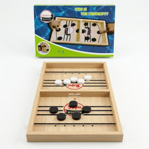 Fast Sling Puck Game Table Hockey Board Foosball Winner Slingpuck Wooden Educational Family Toys