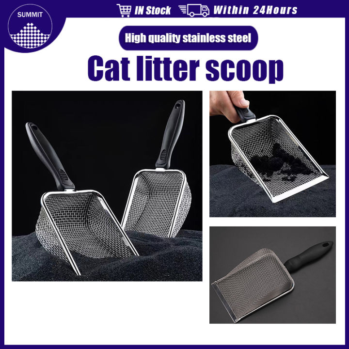 Stainless Steel 2MM Hole Mesh Cat Litter Scoop Shovel Pet Sand