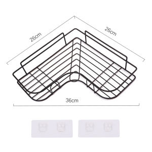 FYBEE Bathroom Corner Storage Rack Kitchen Rack Wall-Mounted Punch Free Toilet Corner Storage Hanging Shelf Rack