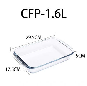 Heat-Resistant Glass Baking Tray Steamed Fish Tray Microwave-Safe Heating Utensils